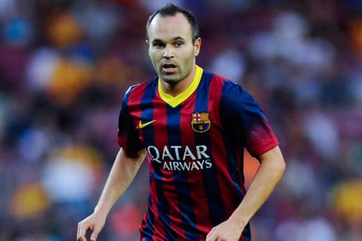 Andres Iniesta Barcelona Manchester City Manchester United