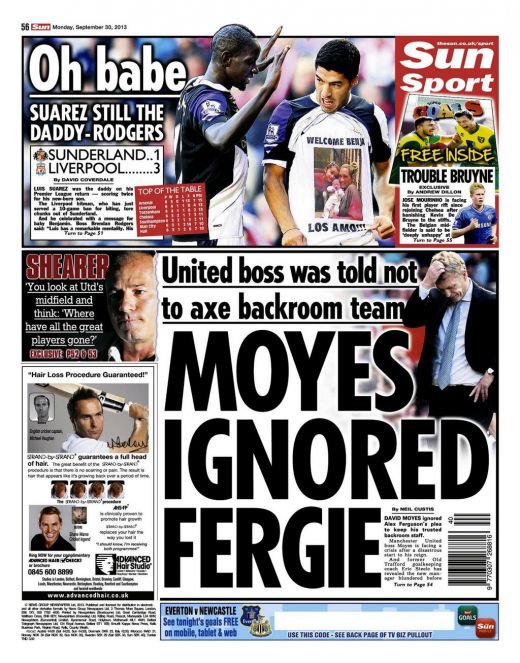 Moyes i-a dat IGNORE lui Ferguson! SCANDAL dupa ce campioana a ajuns pe locul 12 in Premier League! Primul banc aparut pe seama managerului:_2