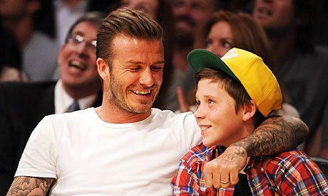 David Beckham Brooklyn Beckham Manchester United