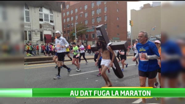 Aparitie INCREDIBILA la maraton! Pamela Anderson le-a luat mintile atletilor la New York! Ce a facut