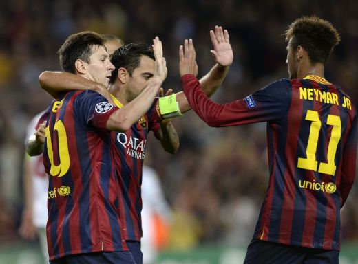 Neymar fc barcelona Lionel Messi Xavi Hernandez