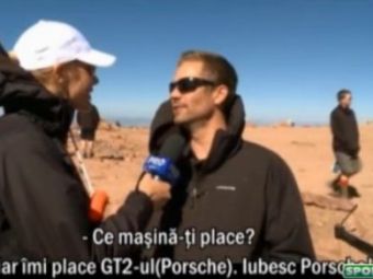 
	Interviul cutremurator cu Paul Walker la Promotor: &quot;Chiar imi place GT2-ul! Iubesc Porsche!&quot; VIDEO
