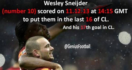 Coincidenta ULUITOARE pe 11.12.13! Golul lui Sneijder din meciul cu Juventus, care i-a scos pe italieni din Liga, scos din cartile de numerologie_2