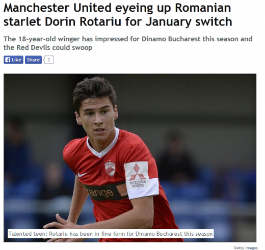Englezii CONFIRMA: Manchester United il vrea pe Dorin Rotariu! Cum se realizeaza cel mai tare transfer din aceasta iarna!_1