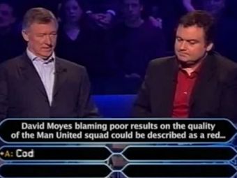 
	Clipul asta e GENIAL! Sir Alex Ferguson a fost la &quot;Vrei sa fii milionar?&quot; Fazele in care sunt umiliti David Moyes si Arsene Wenger:

