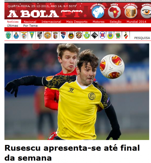Rusescu, prezentat in aceasta saptamana! Portughezii anunta: "MATADORUL Rusescu vrea sa-si recapete stralucirea!" Anuntul facut de A Bola_2