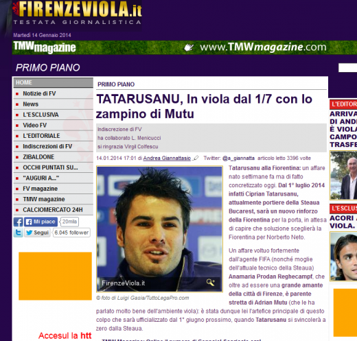 "Cele doua parti au batut azi palma!" Mutu l-a ajutat pe Tatarusanu sa ajunga in Italia! Cand pleaca portarul Stelei la Fiorentina:_2