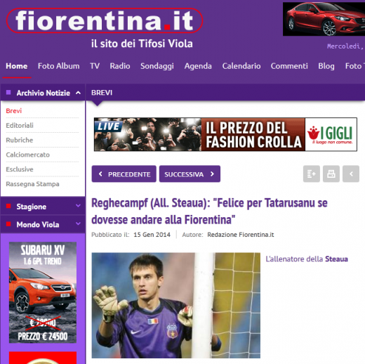 Reghecampf deschide site-ul Fiorentinei: "Daca va semna, ma voi bucura pentru el!" Ce spune antrenorul despre plecarea lui Tatarusanu:_1