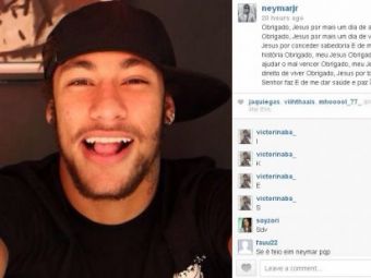 
	A provocat un tsunami la Barcelona, dar se amuza pe Instagram! Ce facea Neymar pe &#39;net&#39;, in timp ce Sandro Rosell isi prezenta demisia!
