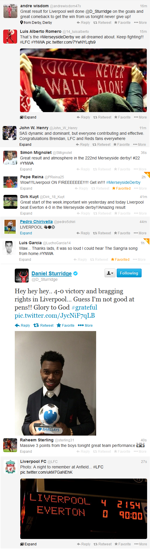 Liverpool a spulberat-o pe Everton! Reactie amuzanta a lui Gerrard dupa gol! Fostii jucatori si-au felicitat echipa favorita!_2