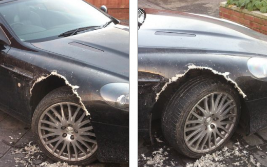 Cainele Luce a facut PRAF un Aston Martin de 100.000 €! FOTO: Cum arata masina dupa 'dezastru':_4