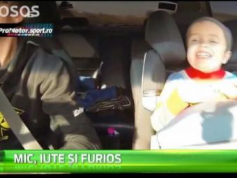 Experienta nebuna pentru un copil de 2 ani. Tatal sau l-a luat in masina si s-a apucat sa faca drifturi VIDEO