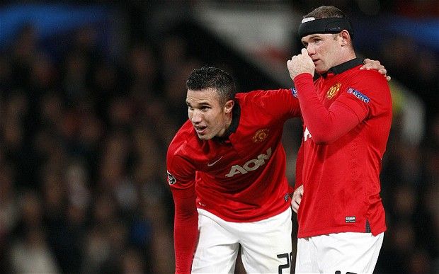 Manchester United David Moyes Edinson Cavani Robin van Persie Wayne Rooney