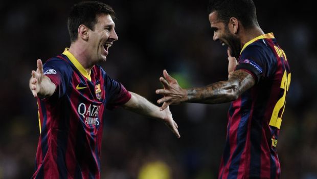 Secretul din spatele succesului! Ce fac Messi si Dani Alves inainte de fiecare meci VIDEO de dinainte de meciul cu City