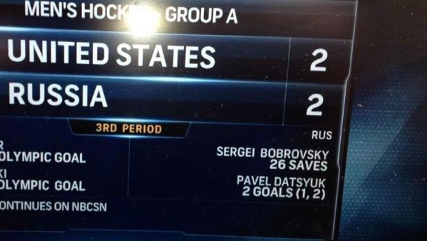 
	Gafa uriasa la Soci 2014.&nbsp;Ce a aparut pe ecran in locul steagurilor Americii si Rusiei
