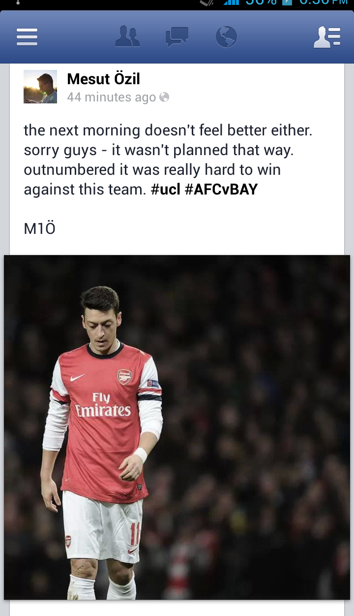 Si-a cerut SCUZE pentru toti colegii! Ozil a postat disperat pe Facebook! "Imi pare rau!" Mesajul starului de la Arsenal:_2