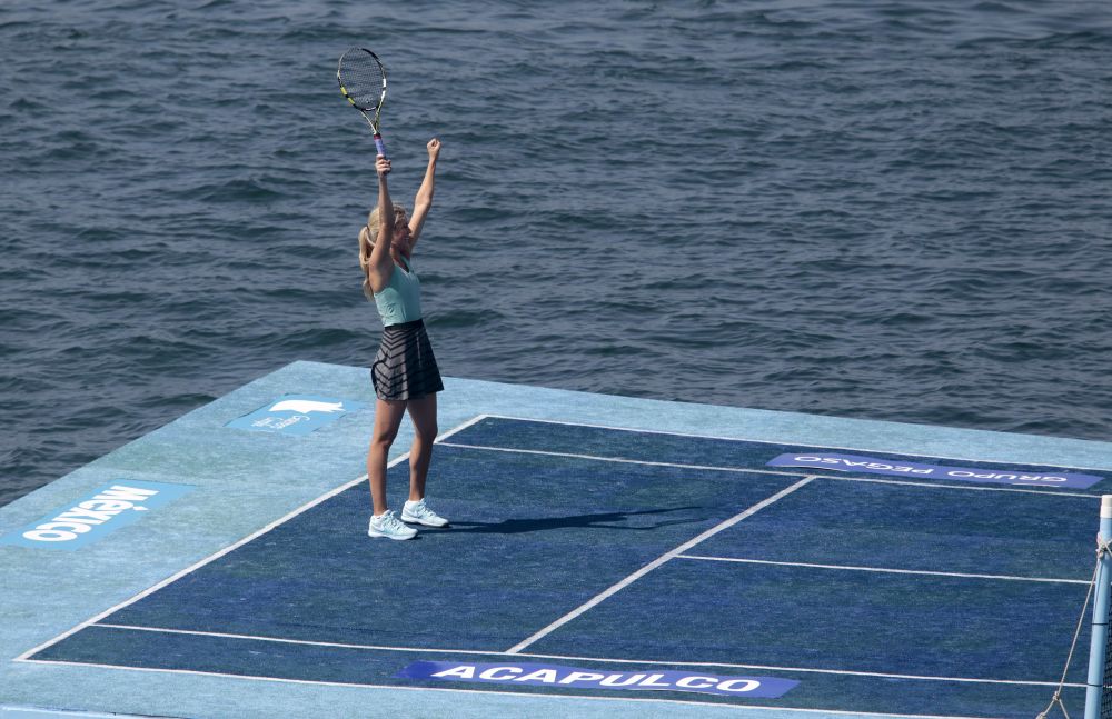 Doi tenismeni au jucat pe un teren plutitor, chiar in Acapulco! Imaginile superbe din timpul demonstrativului FOTO_8