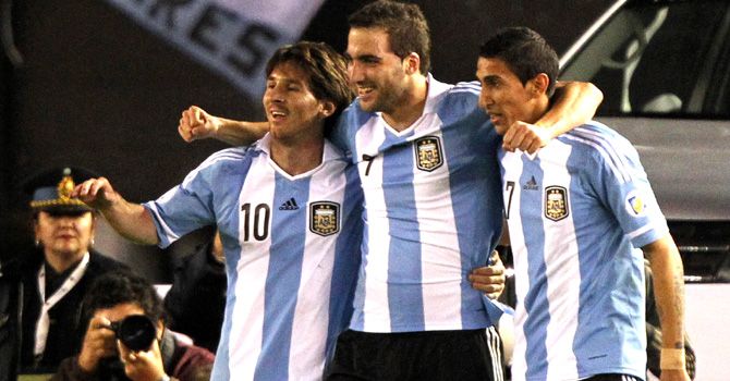 Lionel Messi Argentina Di Maria
