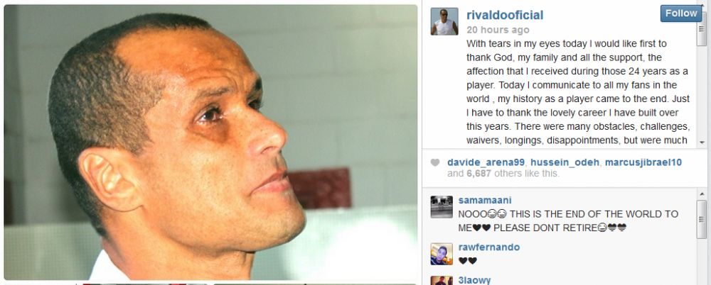 Mesajul de ADIO al unui jucator colosal: "Cu lacrimi in ochi, va anunt: cariera mea de fotbalist a luat sfarsit!" Cele mai tari goluri marcate de Rivaldo! VIDEO_1