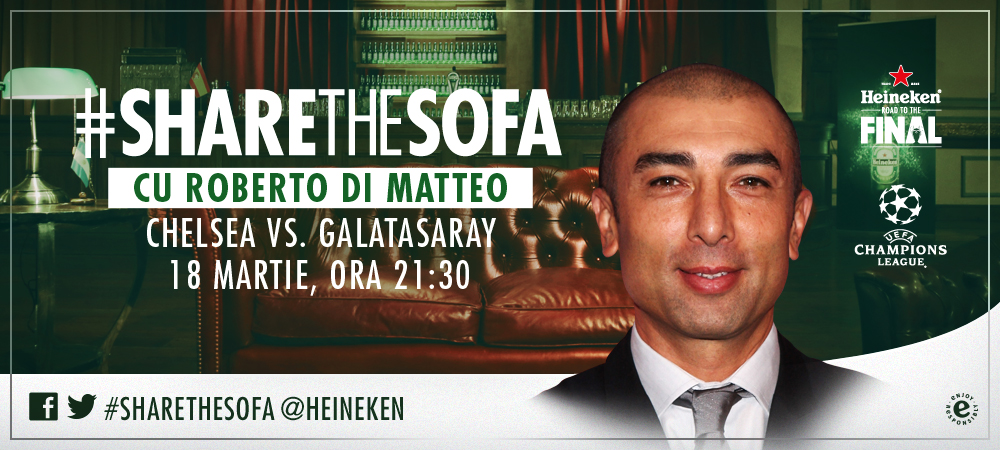 Roberto di Matteo vine pe canapeaua virtuala Heineken pentru a comenta meciul Chelesea - Galatasaray_1