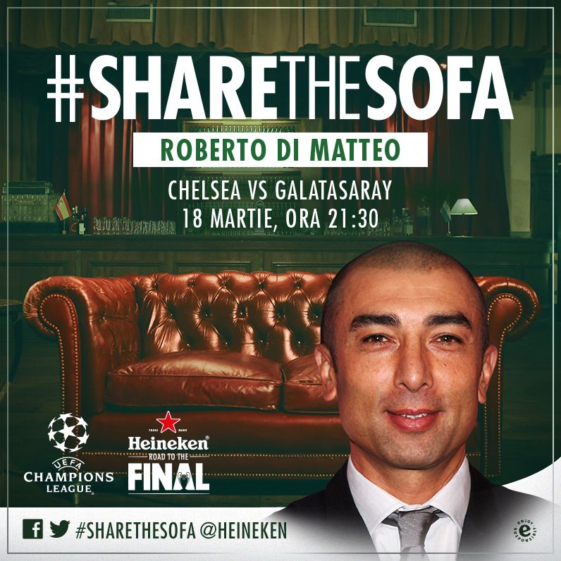 Roberto di Matteo vine pe canapeaua virtuala Heineken pentru a comenta meciul Chelesea - Galatasaray_2