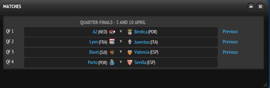 Sferturile Europa League: Tragerea la sorti a decis! AZ - Benfica, Lyon - Juve, Sevilla - Porto, Basel - Valencia! Care sunt sansele fiecareia dintre echipe:_2