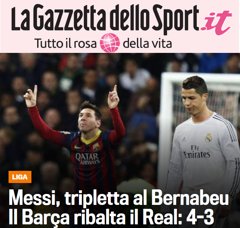 "¡Tormenta!", "¡Delirio!", "¡Memorable!" Reactiile din presa dupa ce Messi a distrus-o pe Real Madrid pe Bernabeu:_2