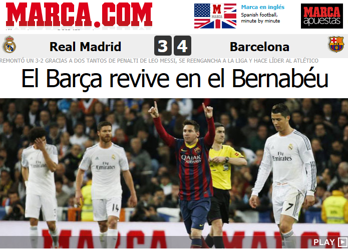 "¡Tormenta!", "¡Delirio!", "¡Memorable!" Reactiile din presa dupa ce Messi a distrus-o pe Real Madrid pe Bernabeu:_4