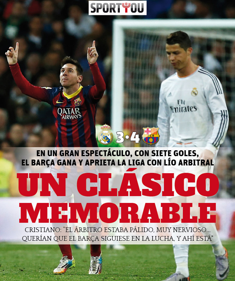 "¡Tormenta!", "¡Delirio!", "¡Memorable!" Reactiile din presa dupa ce Messi a distrus-o pe Real Madrid pe Bernabeu:_7