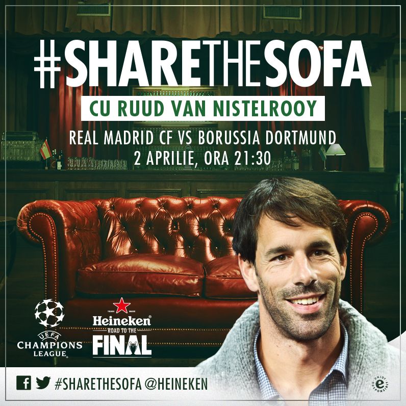 Van Nistelrooy comenteaza Real - Dortmund pe canapeaua virtuala Heineken. Pune-i aici o intrebare_1