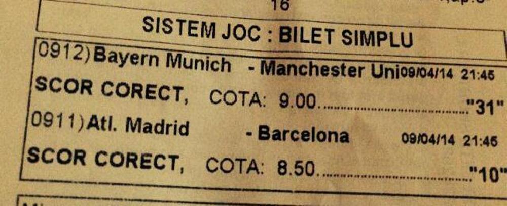 Lovitura data de un roman la pariuri! A pus un bilet pe scorurile exacte la Atletico si Bayern! Cat a castigat_2