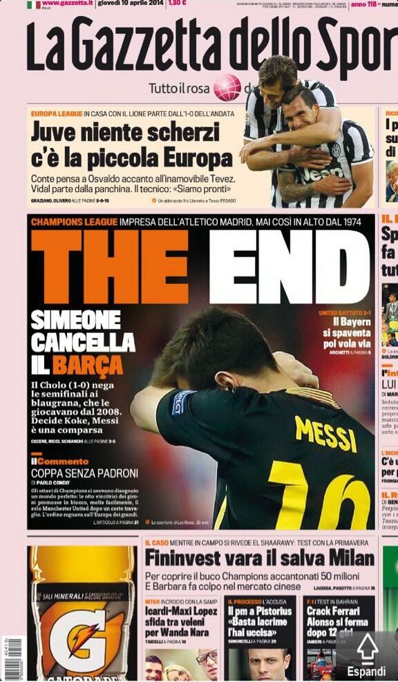 "¡¡GRANDIOSO!!" Madrilenii, in al noualea cer dupa ce Atletico a eliminat Barca, catalanii dau de pamant cu Tata Martino si Messi_2