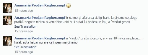 Dialog incredibil pe Facebook intre capitanul lui Dinamo si Anamaria Prodan despre transferul la Steaua! Ce anunt a facut_2