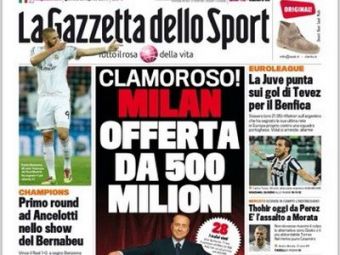 
	Oferta nebuna pentru un club urias: 500 de mil &euro; pentru 51% din actiuni! Cine este omul care vrea sa o cumpere pe AC Milan
