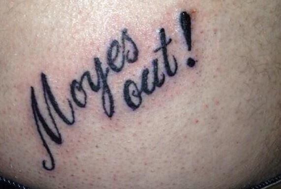 FOTO Si-a tatuat "Moyes OUT" pe piele, acum e fericit! Cum s-a schimbat tatuajul acestui fan:_1