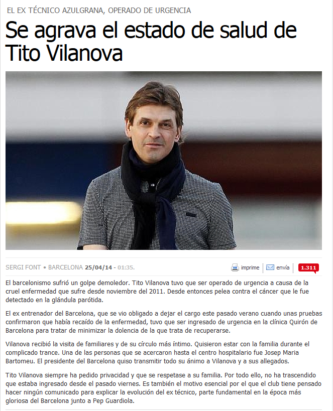 Panica la Barcelona: Tito Vilanova a fost operat de URGENTA! Ce a patit_2