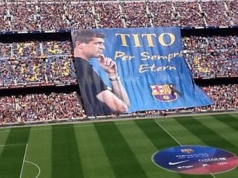 
	Imagini cutremuratoare pe Camp Nou: Chipul lui Tito a aparut in tribuna! Tot stadionul a privit in lacrimi
