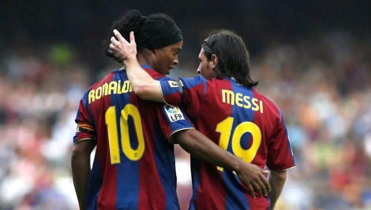Ronaldinho Barcelona Lionel Messi