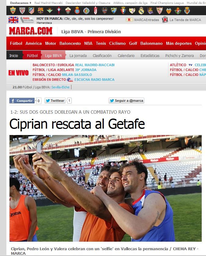 Spania il lauda pe Marica: "A inscris un GOLAZO si a salvat-o pe Getafe de la retrogradare!" Si-a facut selfie imediat dupa meci_3