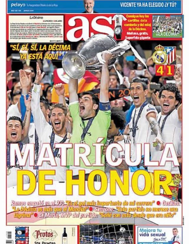 "¡La Decima!", "¡Matricula de Honor!", "¡Delirio Real!" Reactiile din presa spaniola dupa Finala Ligii! Catalanii au SOCAT!_2