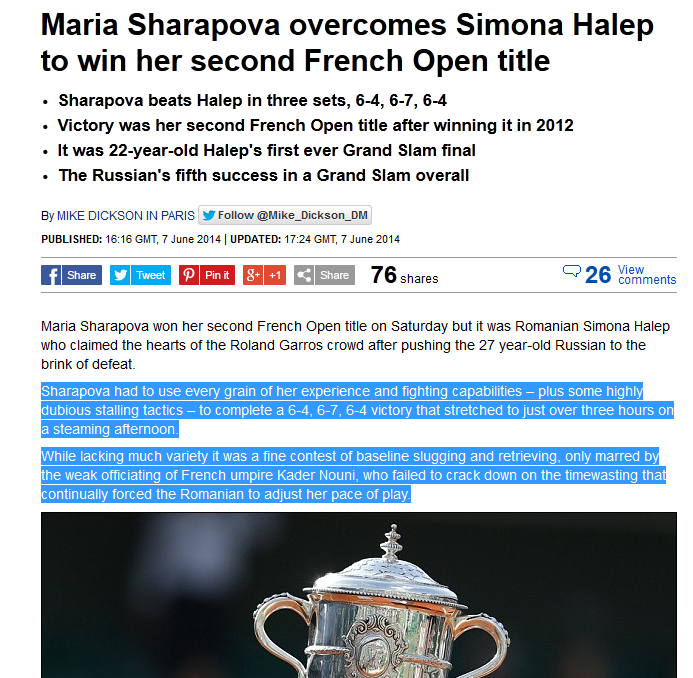 Cea mai DURA reactie dupa victoria Sharapovei: "Arbitrul slab a ajutat-o contra Simonei! S-a folosit de toate armele din dotare!" _1