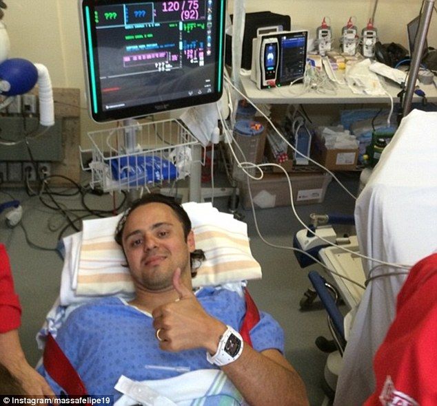 Massa a fost internat imediat dupa accidentul din Marele Premiu al Canadei! Prima imagine cu el de pe patul de spital. FOTO_2