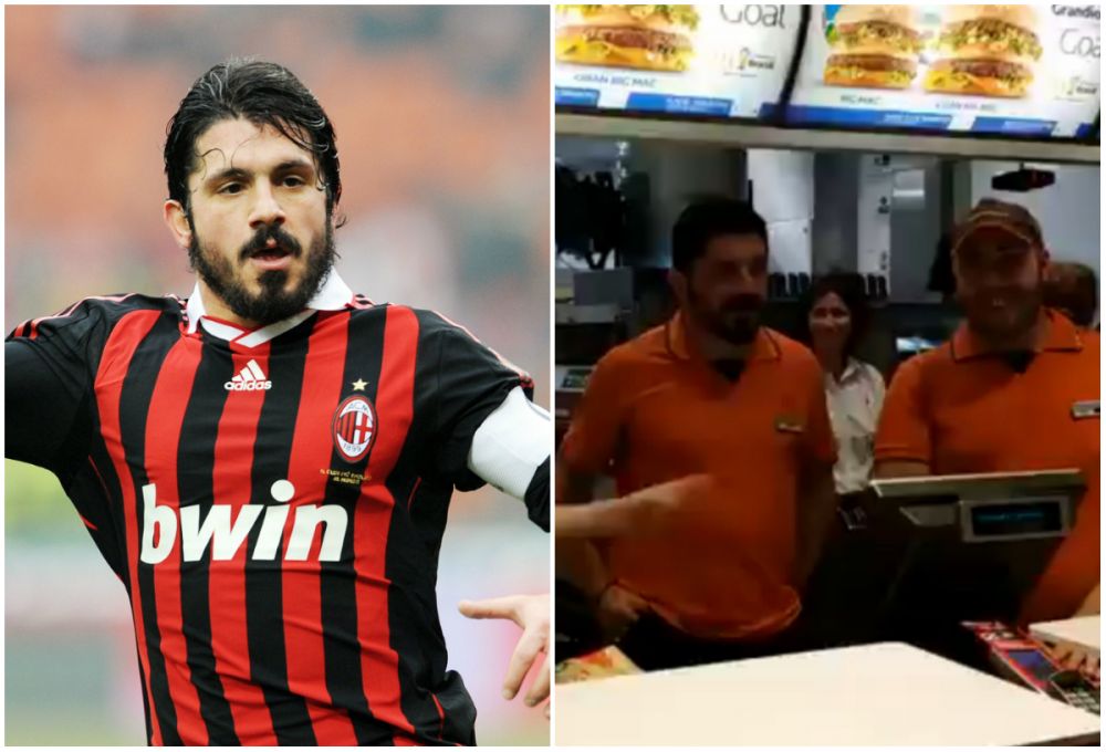S-au dus sa-si ia un hamburger, dar nici nu-si imaginau ca vor da de el! Gattuso a lucrat pentru o zi la McDonald's! VIDEO_3