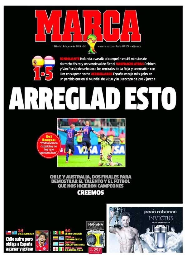 Prima pagina din Marca: "Rezolvati ASTA!" Campioana Mondiala poate fi ELIMINATA dupa urmatorul meci! Iniesta si Xavi, pe urmele lui Zidane_24