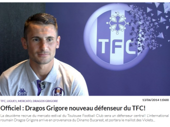 
	OFICIAL | Dragos Grigore, prezentat la Toulouse: &quot;Am asteptat mult acest moment&quot; Ce a spus fundasul nationalei
