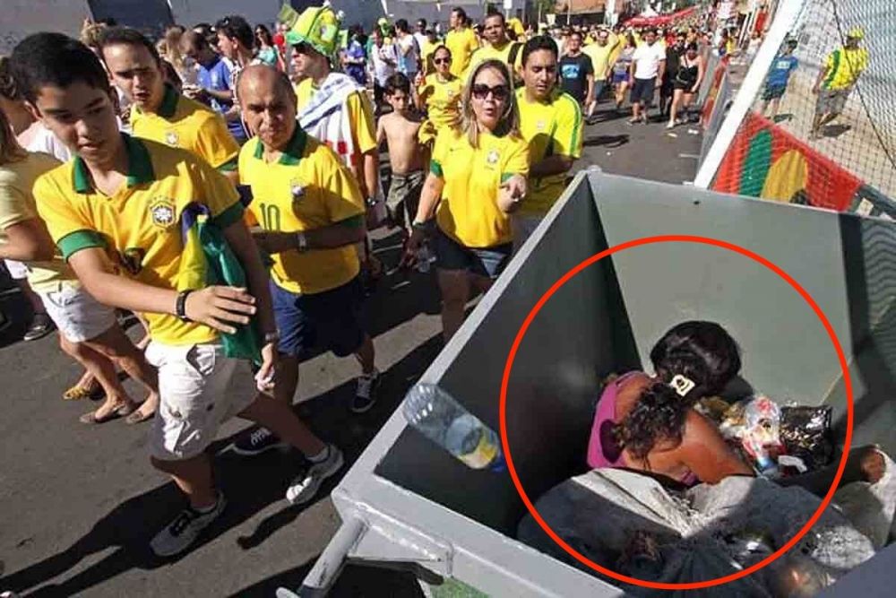 Foto cutremurator. Adevarata fata a saraciei din Brazilia. Ce se afla in acest tomberon plin cu gunoaie_1