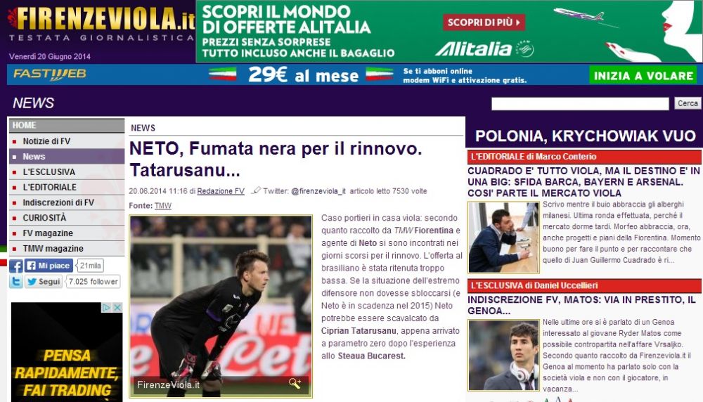 Prima veste buna pentru Tatarusanu la Fiorentina! Fostul stelist poate deveni numarul 1, dupa ce Neto A REFUZAT oferta sefilor_2