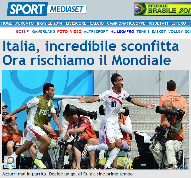 Italia e socata! Gazzetta dello Sport: "Am fost dezastruosi!" Corriere: "Ce figuratie!" Un egal cu Uruguay o duce in optimi!_2