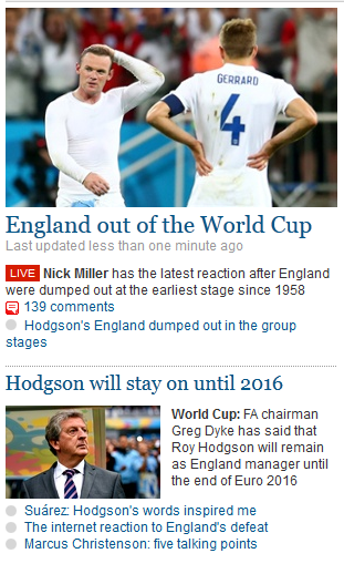 "Arrivederci! Plecam de la Mondial, dar ramanem cu Hodgson". Ce scriu ziarele din Anglia dupa ce Costa Rica a facut surpriza_2