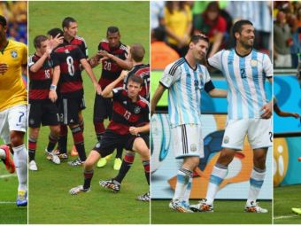 
	Brazilia, Columbia, Germania si Franta, pe jumatatea &quot;NEBUNA&quot; de tablou, Argentina si Olanda au drum mai usor catre finala!
